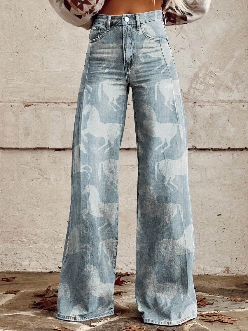 Blue Horse Casual Wide-Leg Pants