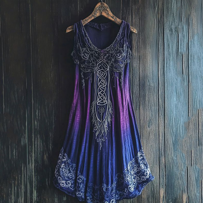 Vintage Celtic Gradient Lace Tank Dress