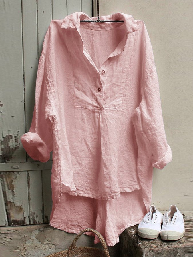 Casual Loose Cotton Linen Shirt