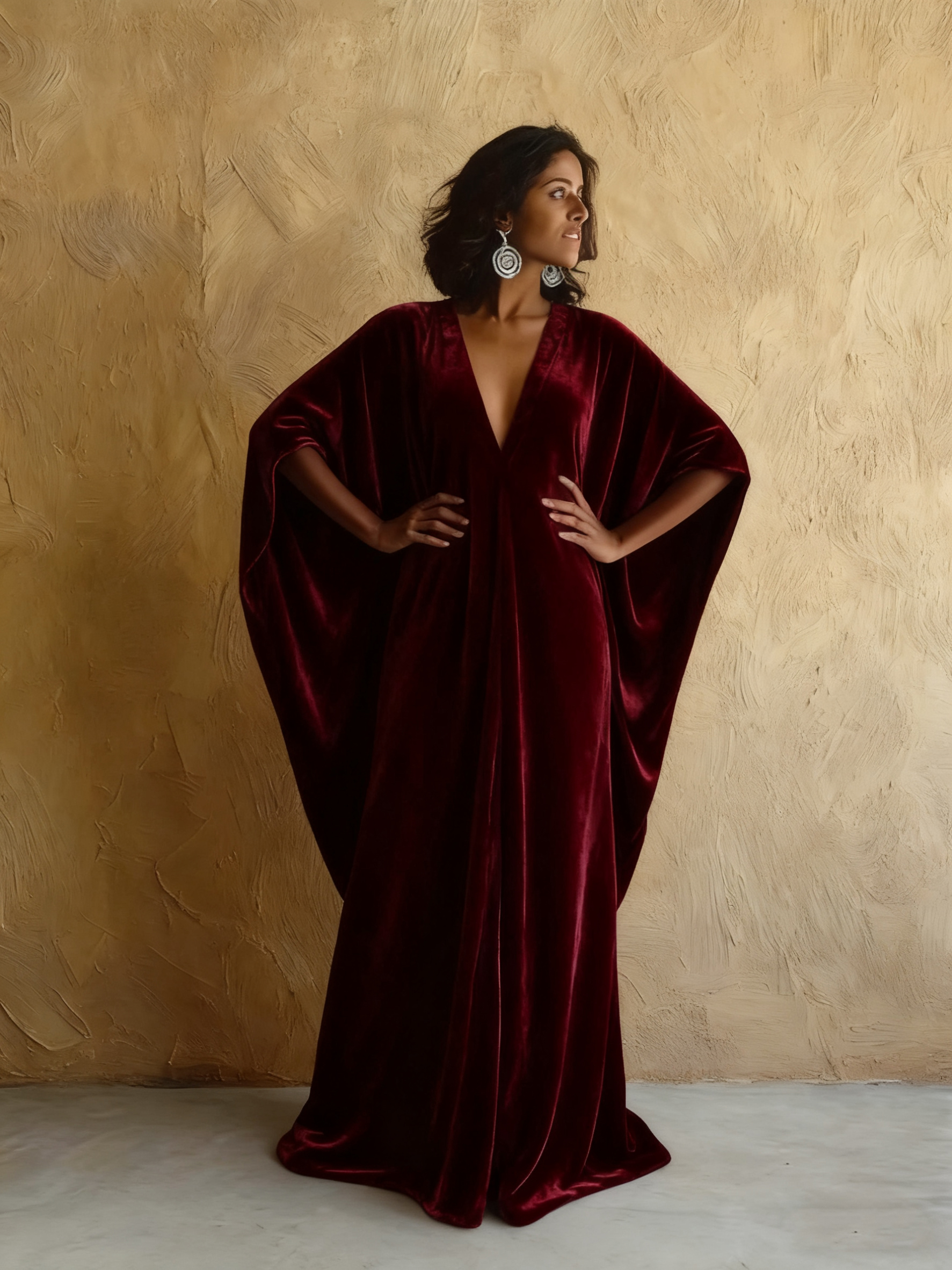 Fleece Lounge Vintage Long Dress Robe