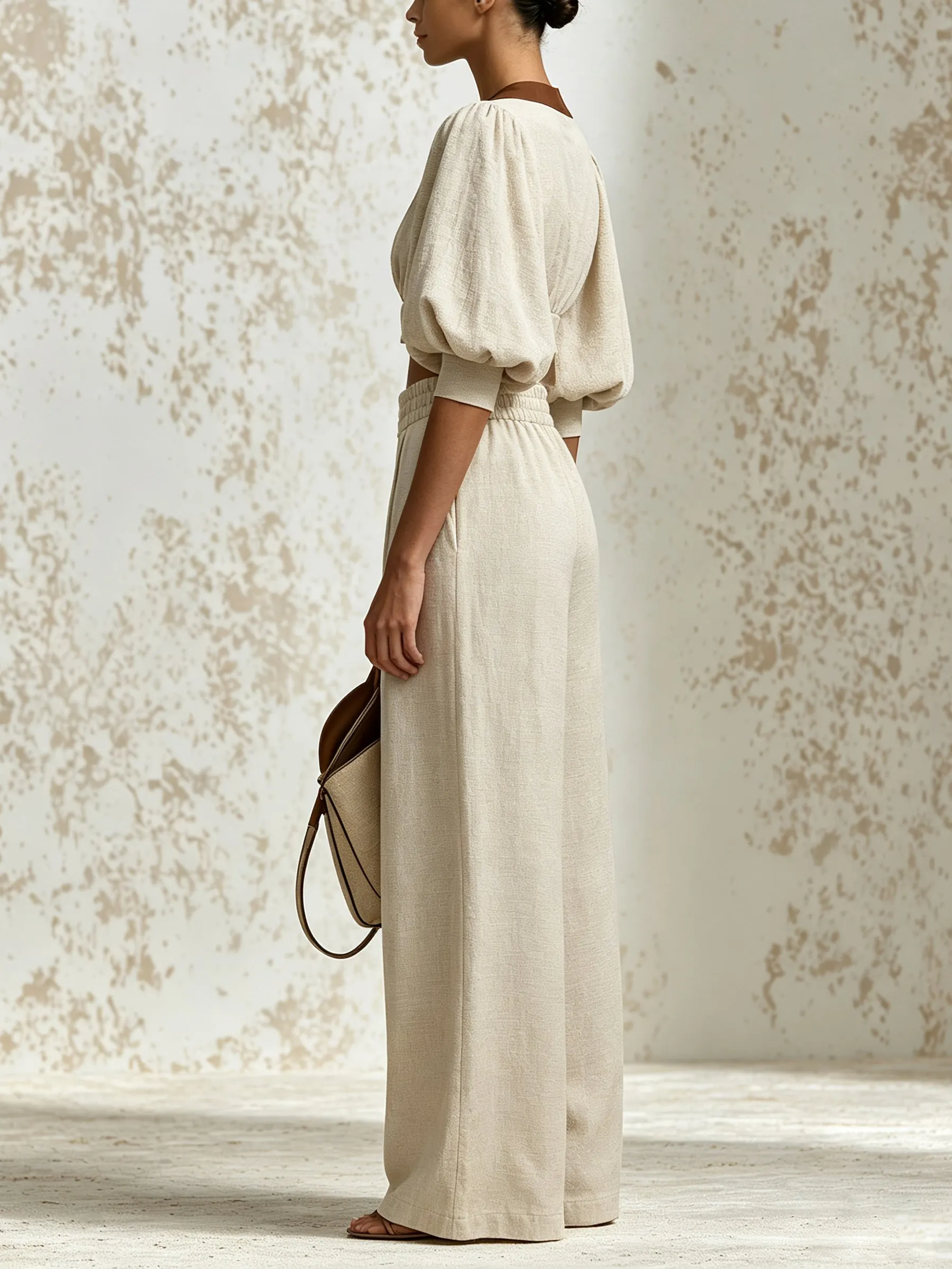 Beige Two-Piece Set