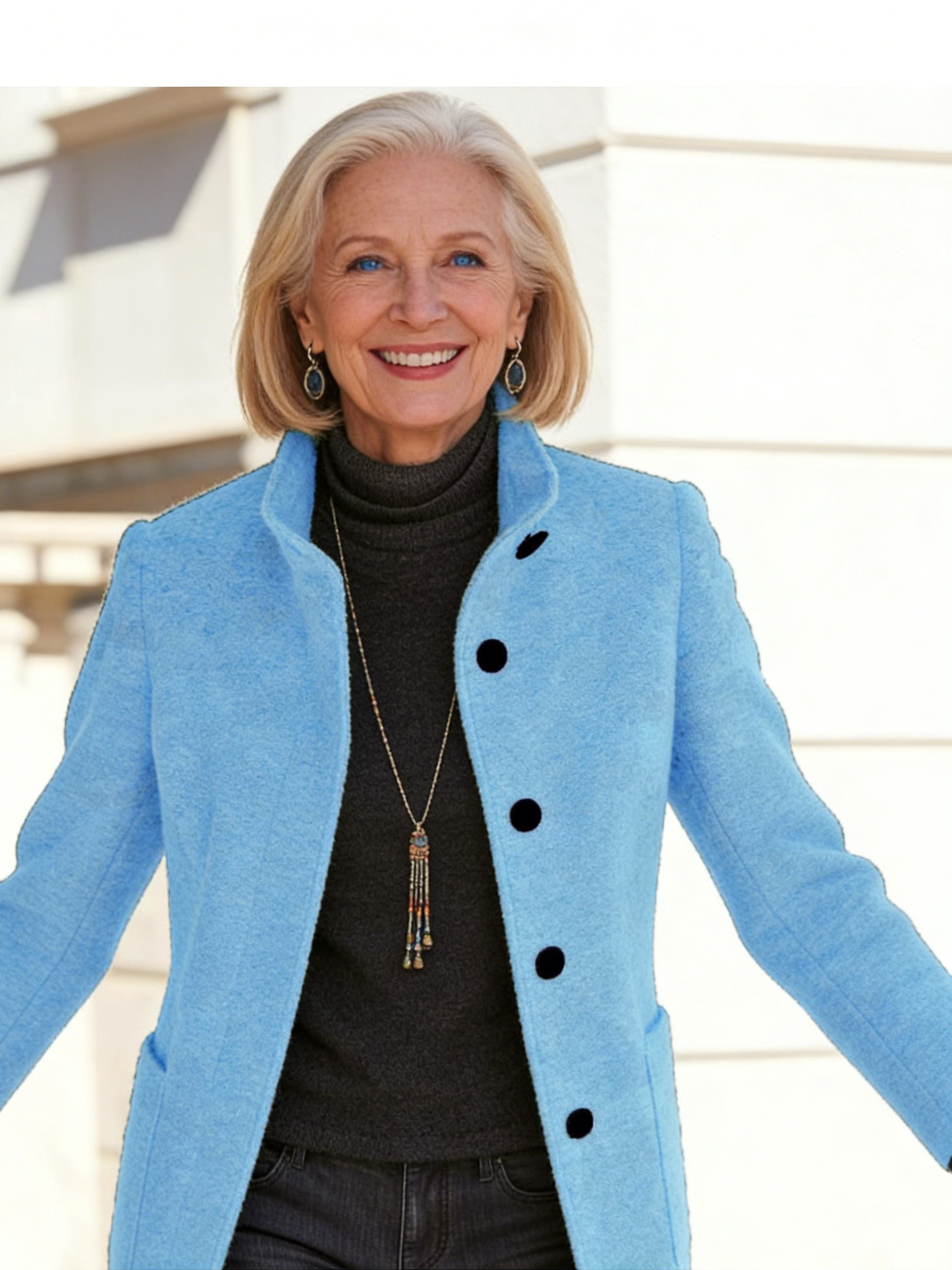 Cobalt Blue Tailored Coat