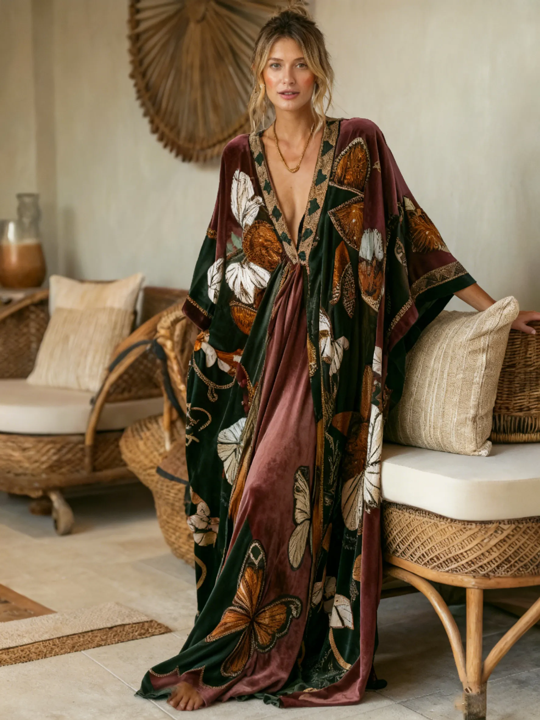 Women's autumn and winter velvet two-piece suit