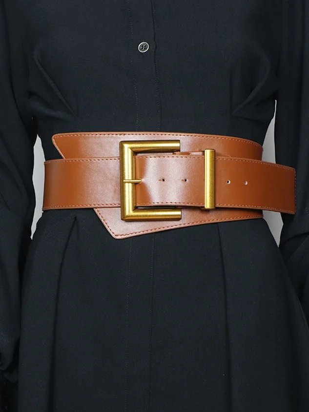 Retro lapel reddish brown plaid maxi dress
