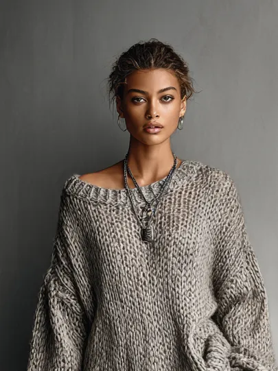 Women's Minimalist Loose Knit Mini Dress