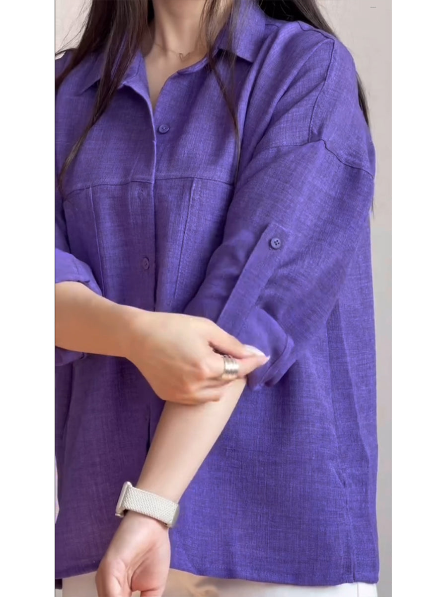 Cotton & Linen Casual Long Sleeve Shirt