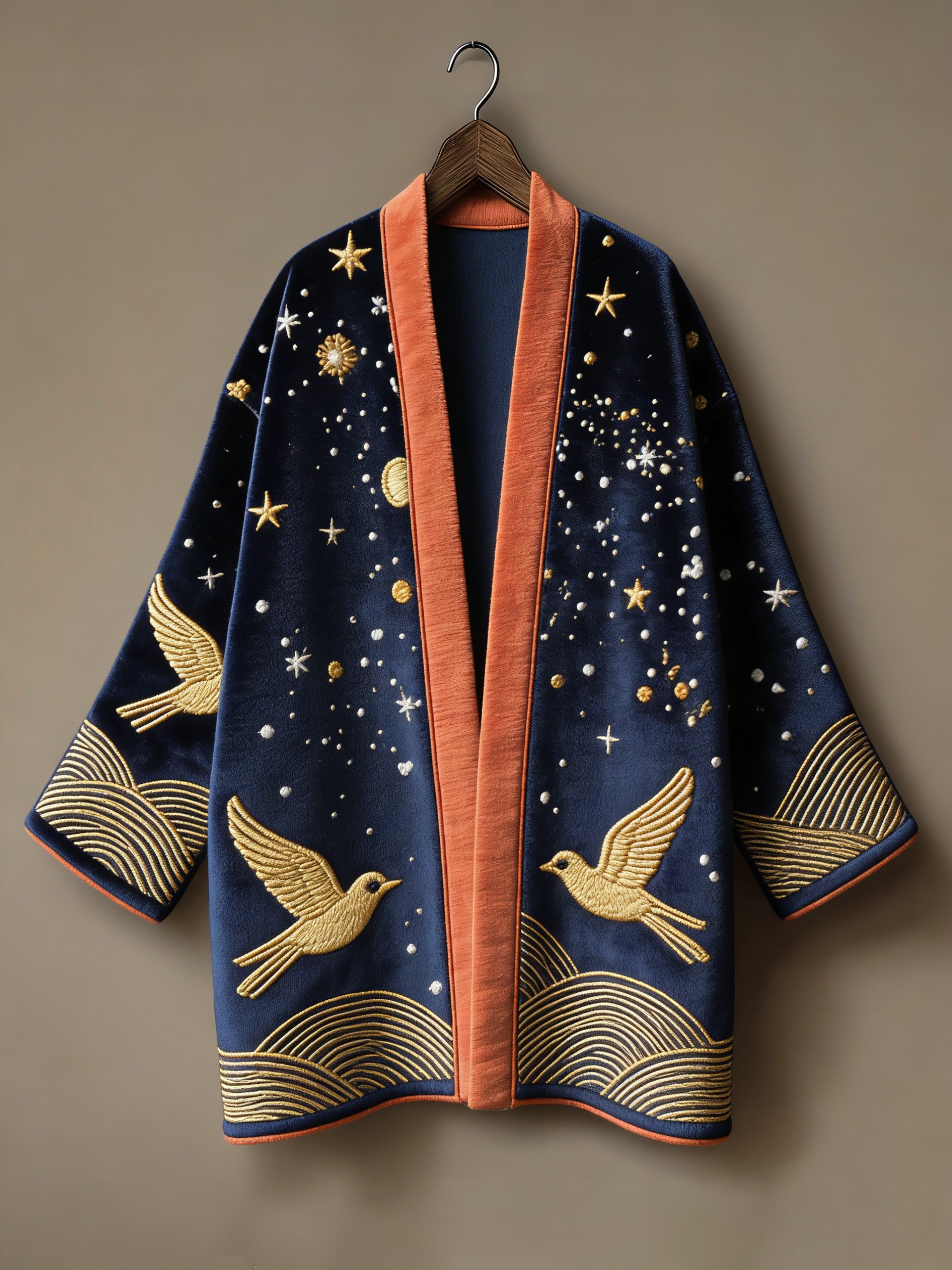 Winter warmest flannel printed andouille cardigan