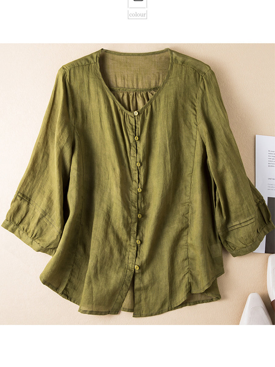 Cotton & Linen Casual Loose Shirt