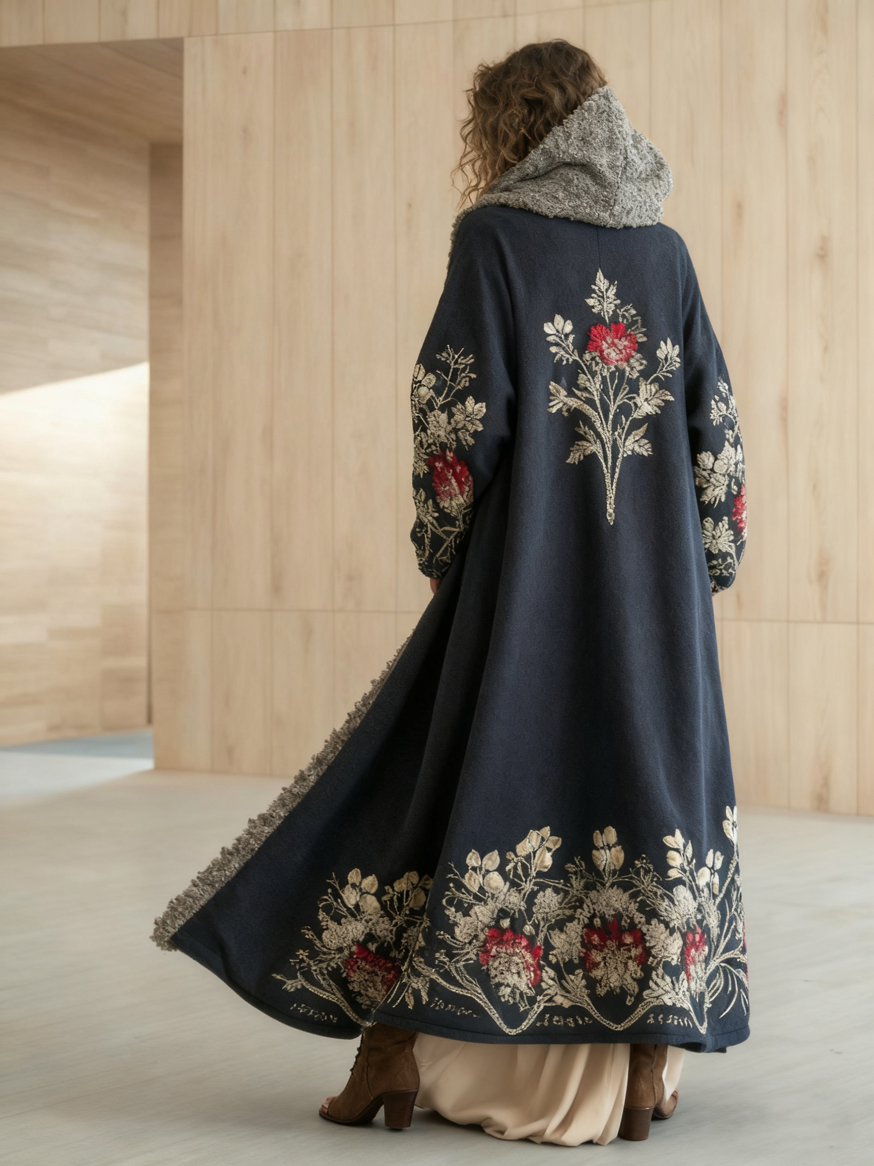 Autumn & Winter Flannel V-Neck Hooded Cardigan Robe
