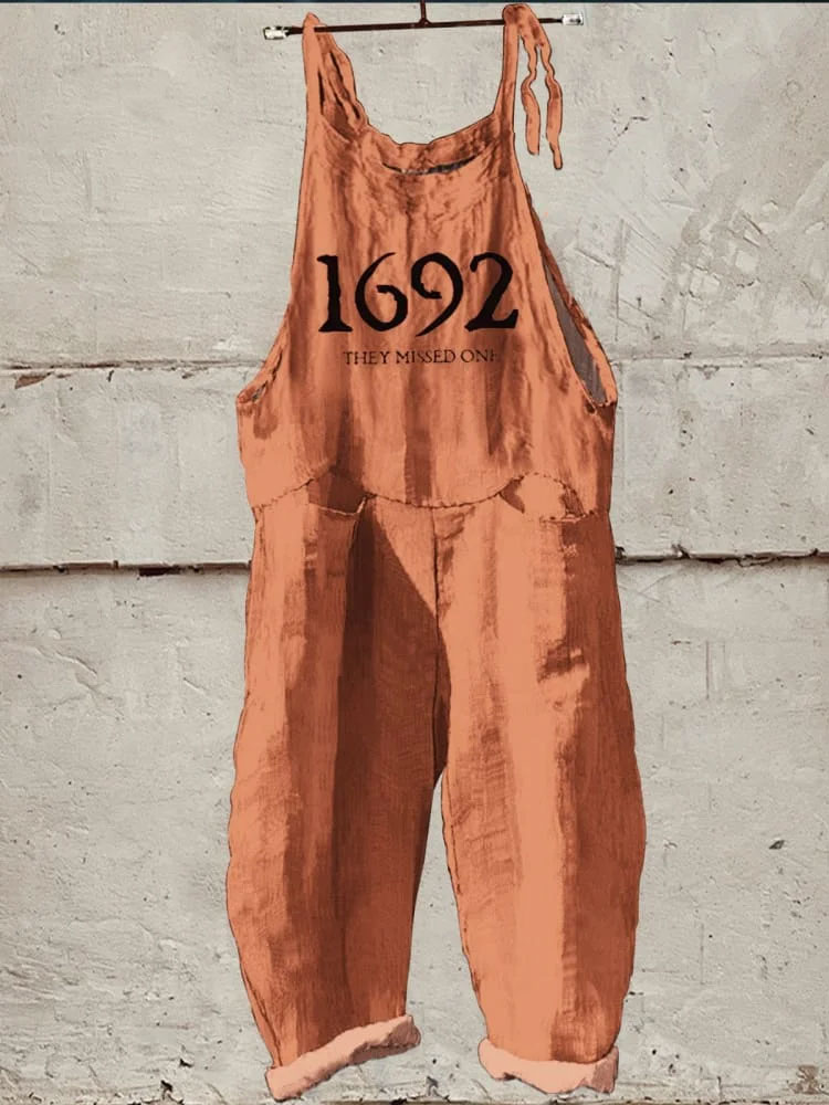1962 Halloween Art Print Casual Wide-Leg Jumpsuit
