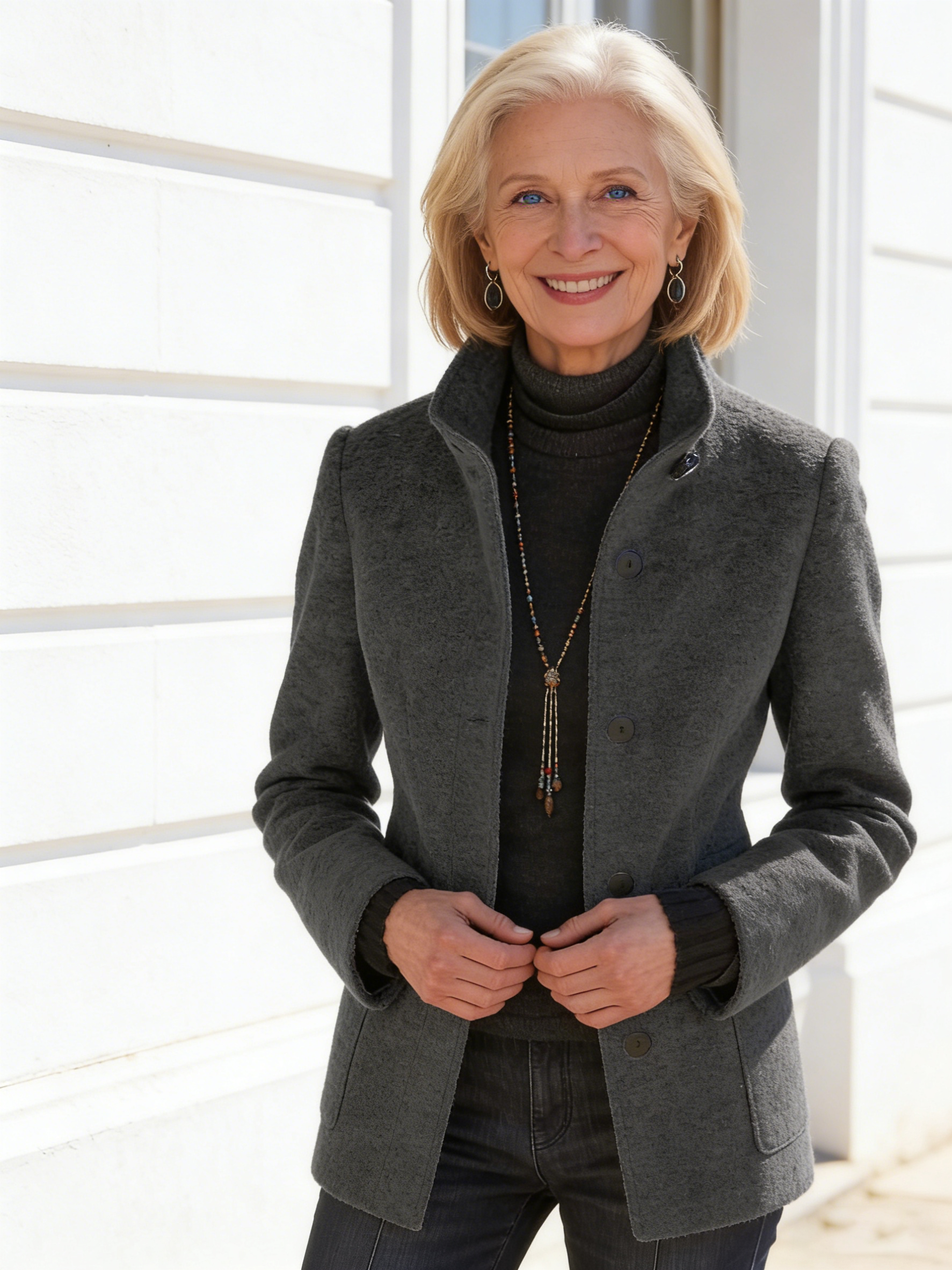 Cobalt Blue Tailored Coat