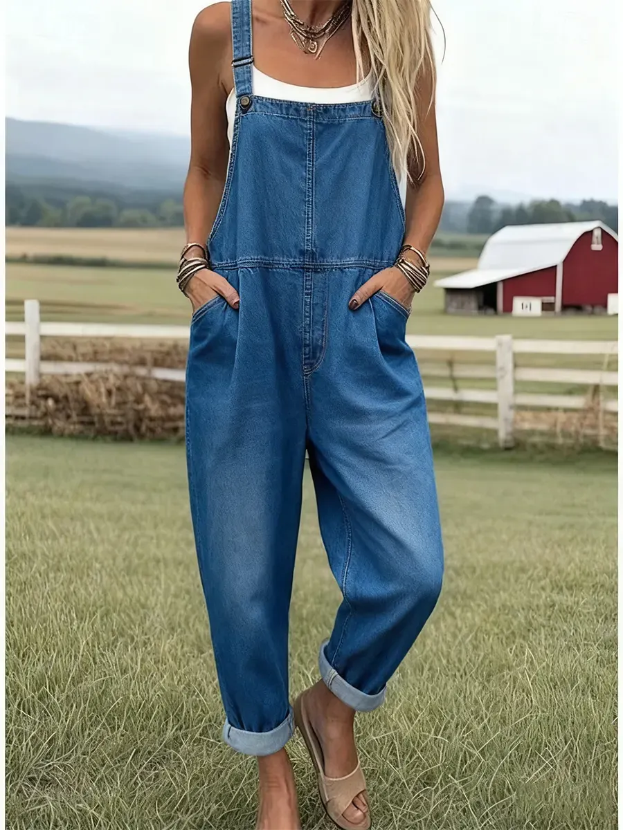 Casual & Cotton Denim Jumpsuit