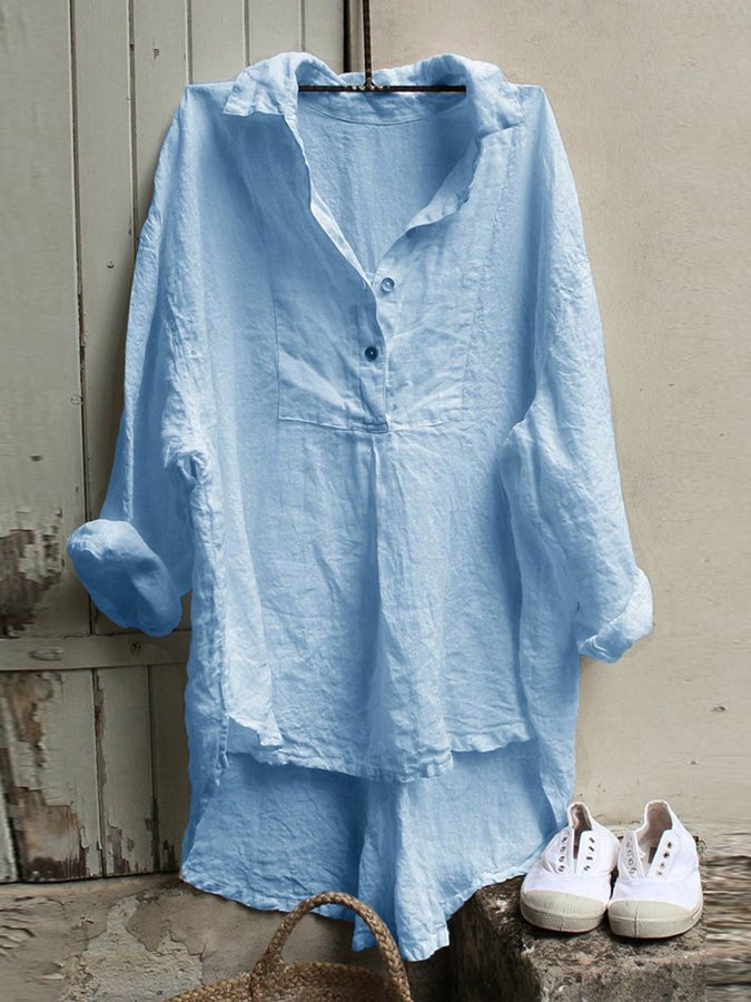 Casual Loose Cotton Linen Shirt
