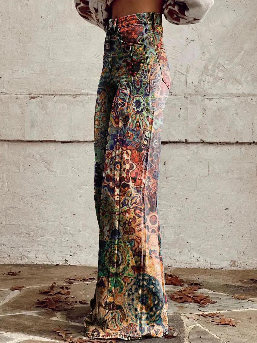 Bohemian Casual Wide-Leg Pants