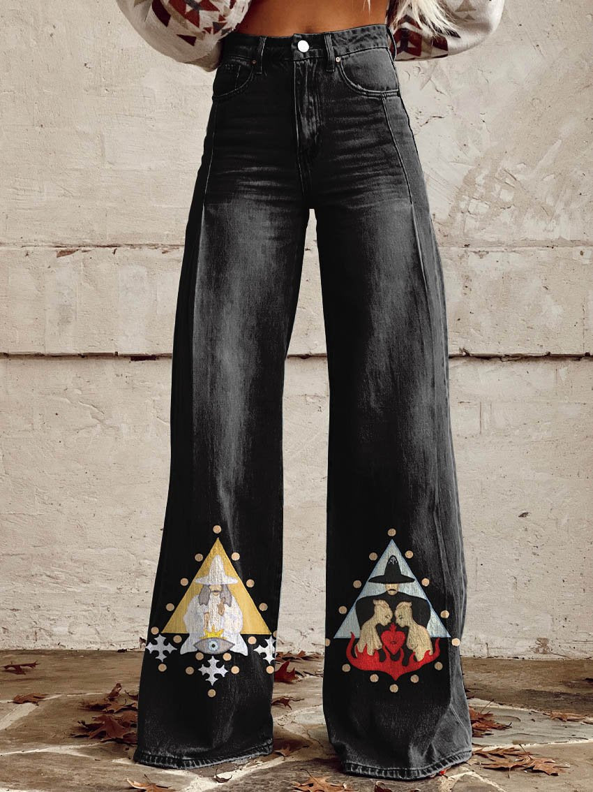 Black Casual Wide-Leg Pants