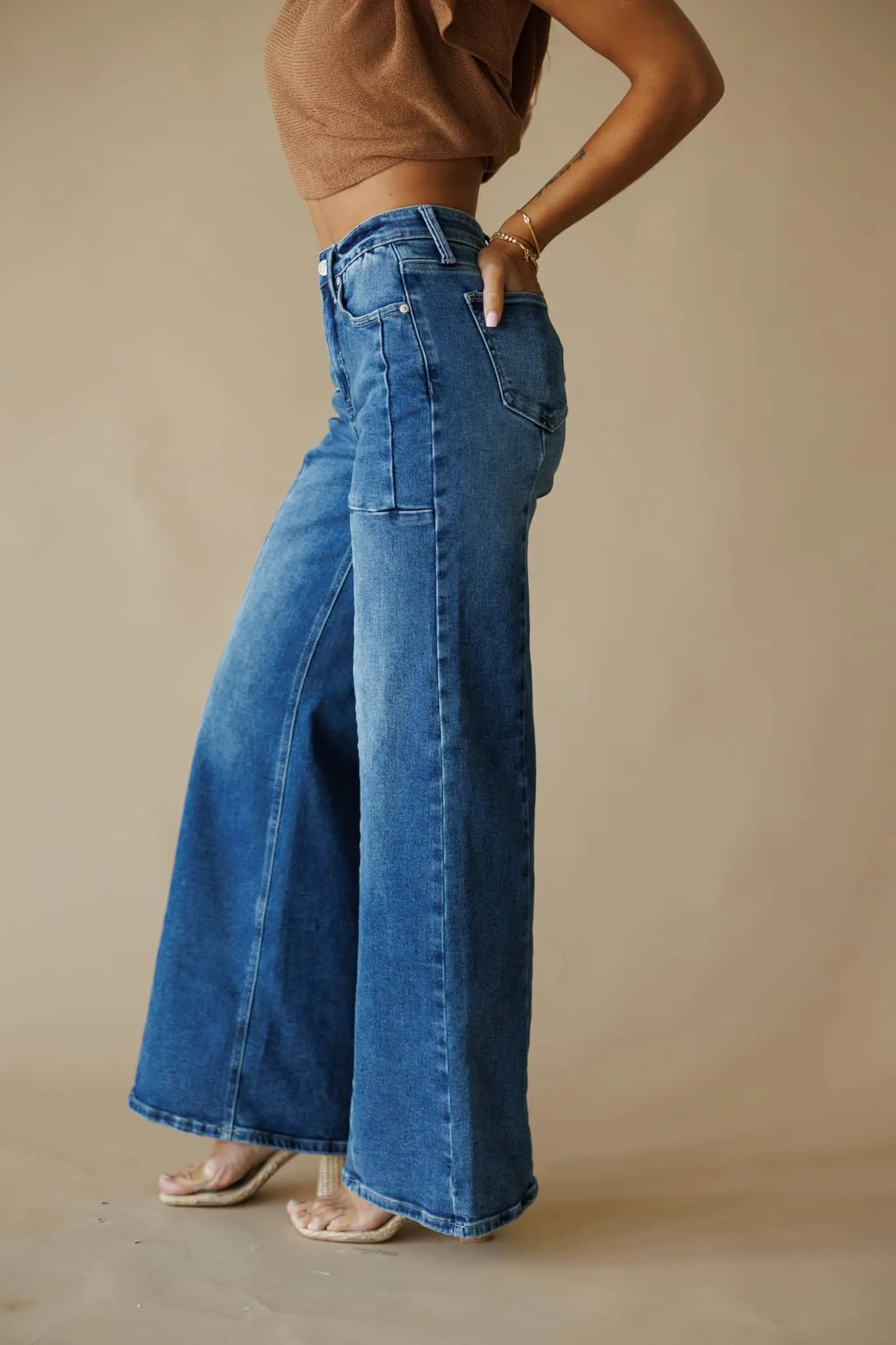 Midland Stretch Wide-Leg Jean