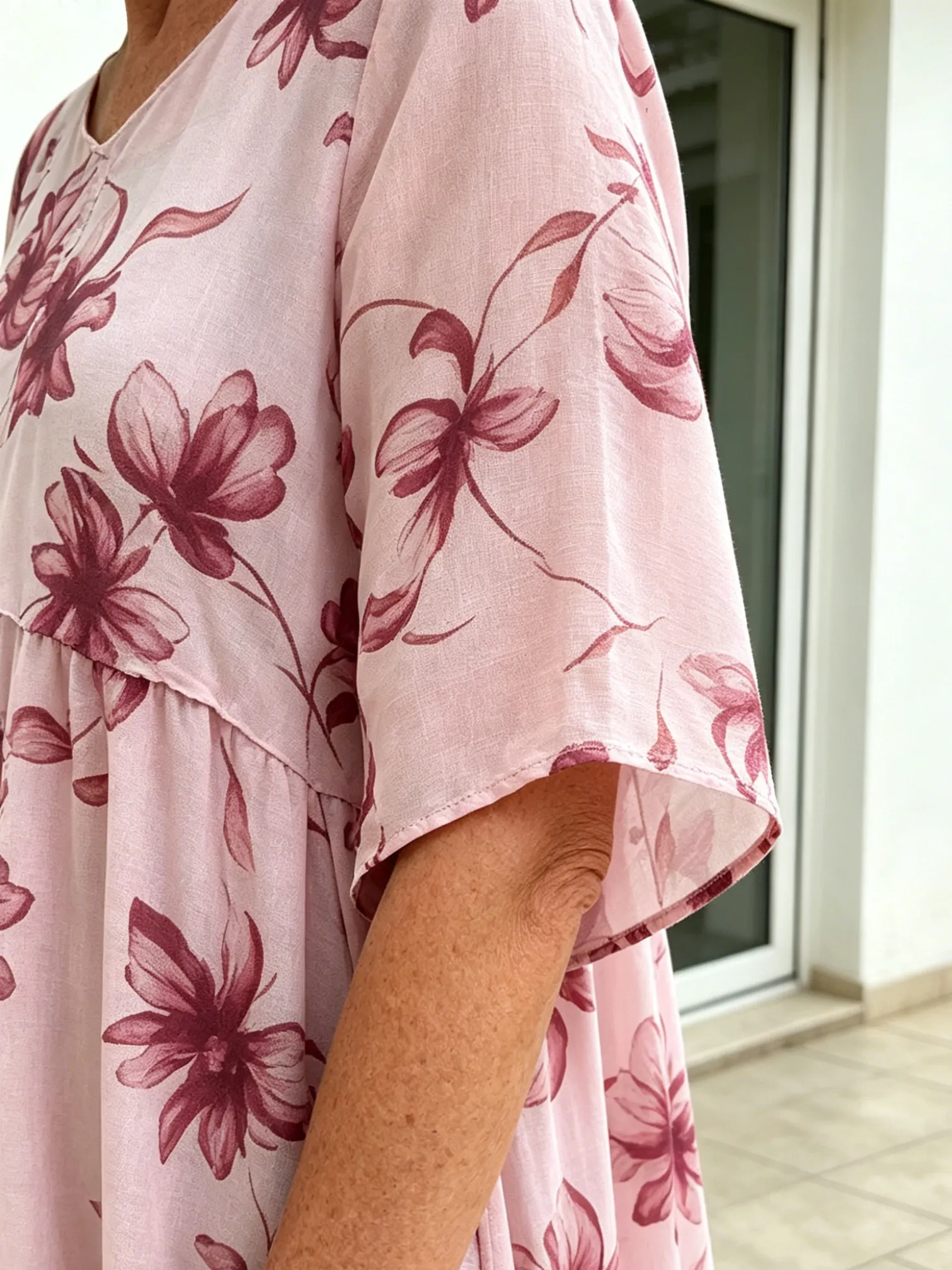 Blush Floral Maxi Dress