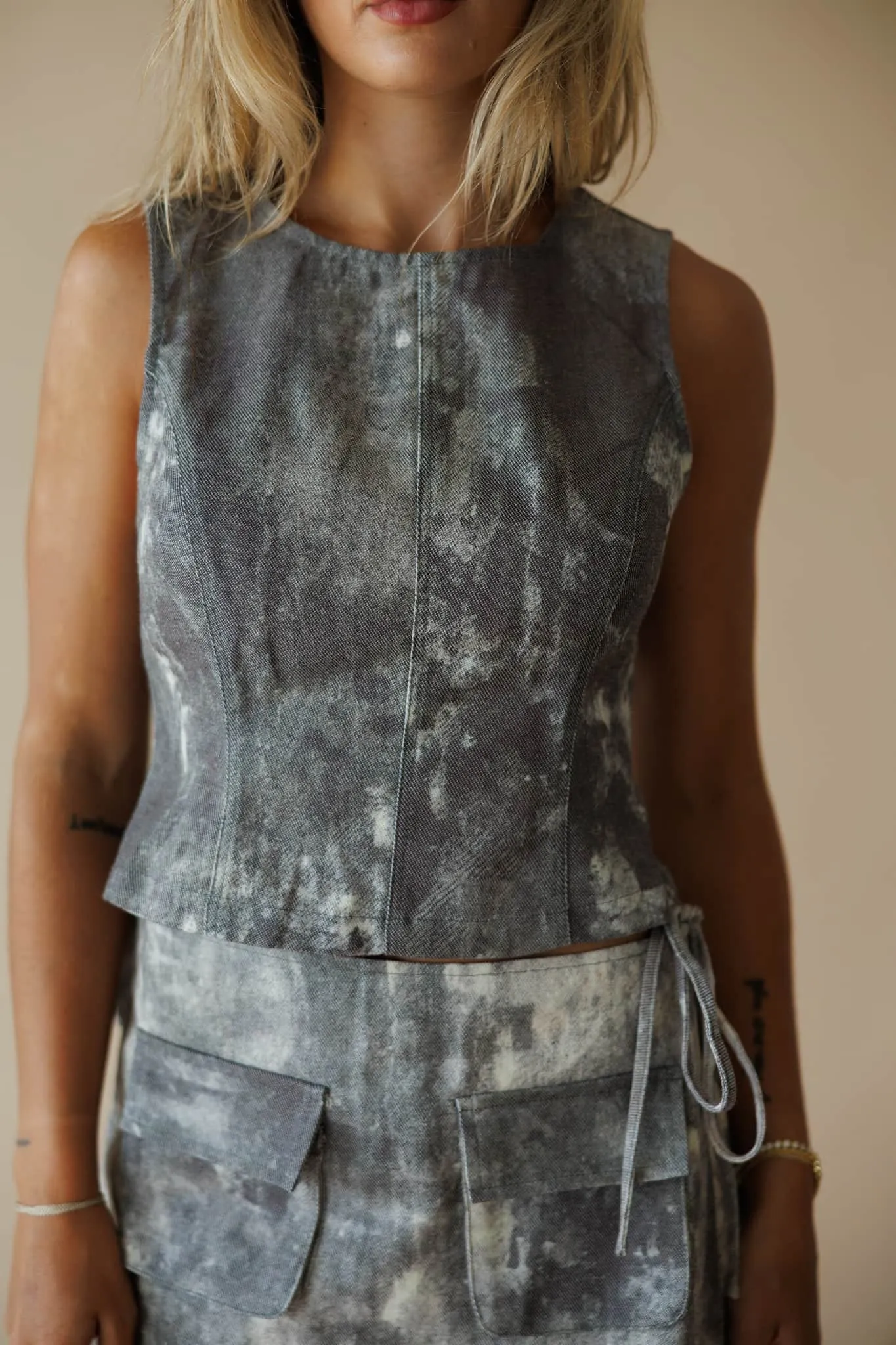 Stonewashed Denim Top