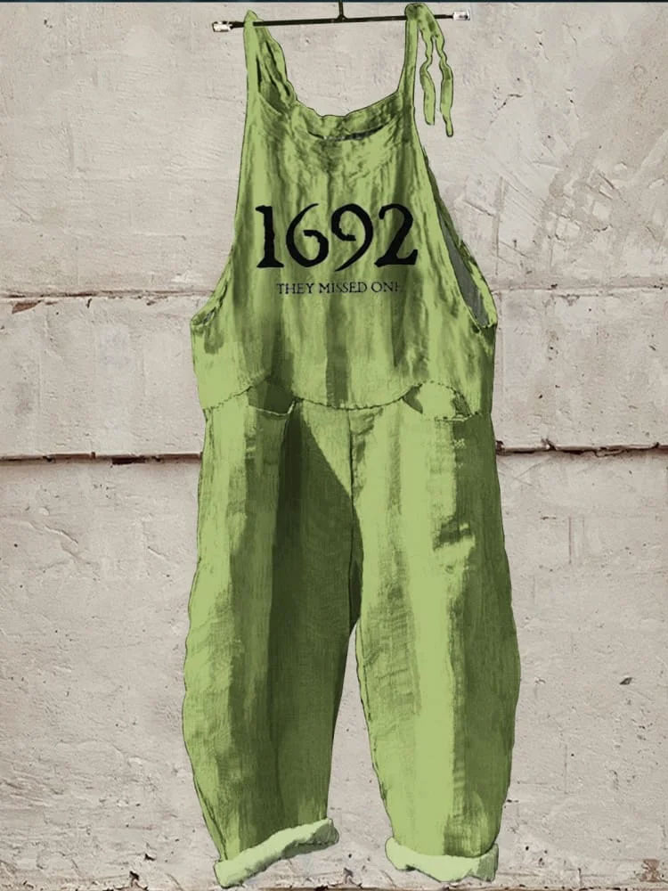 1962 Halloween Art Print Casual Wide-Leg Jumpsuit