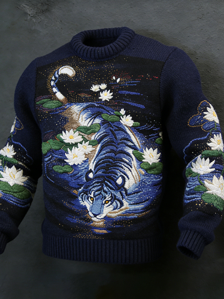 Lotus & Tiger Cozy Crewneck Sweater