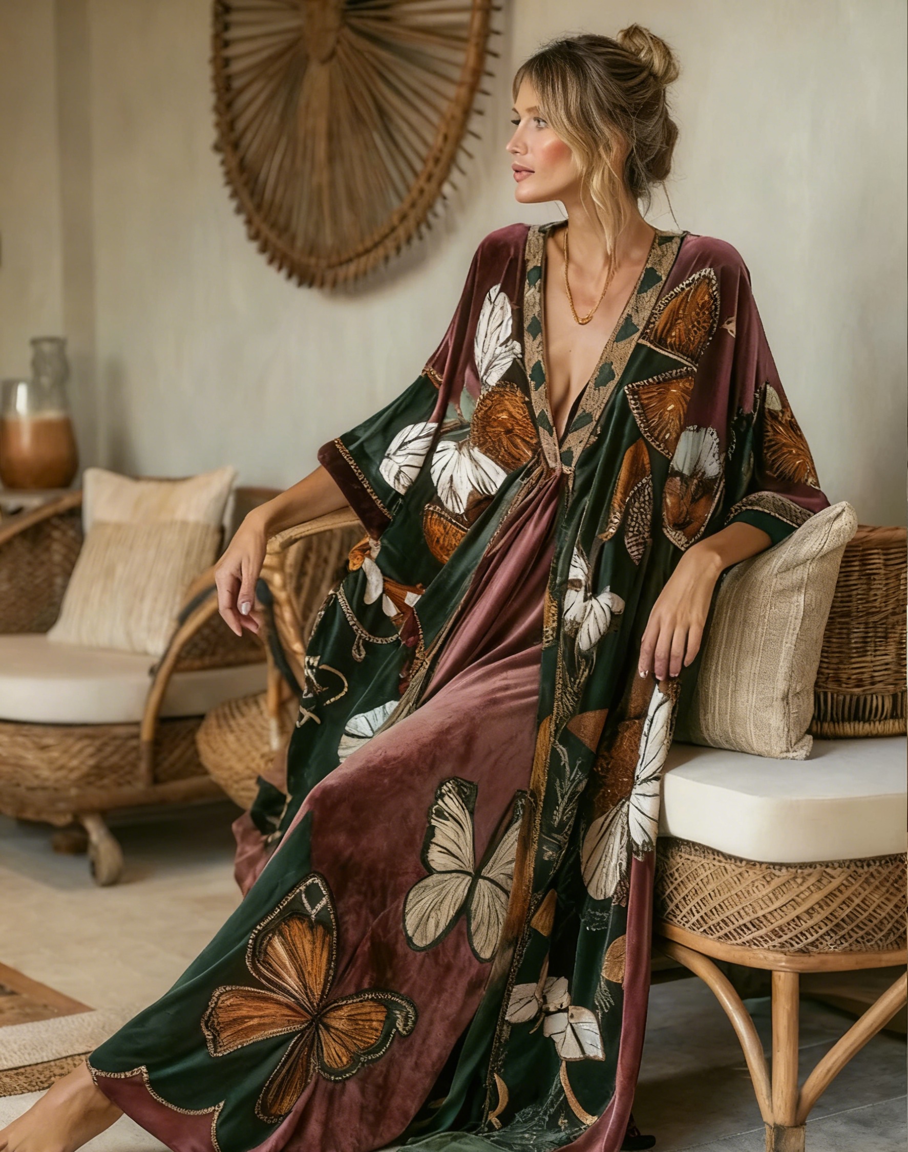 Women's autumn and winter velvet two-piece suit