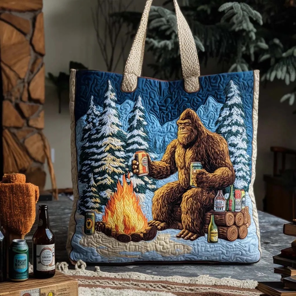 Bigfoot Quilted Tote Bag