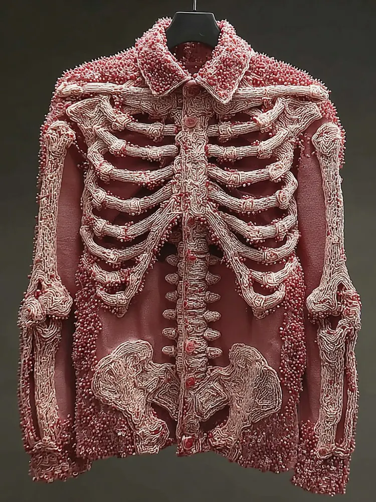 Women's Vintage Anatomy And Rose Art Casual Shirt
