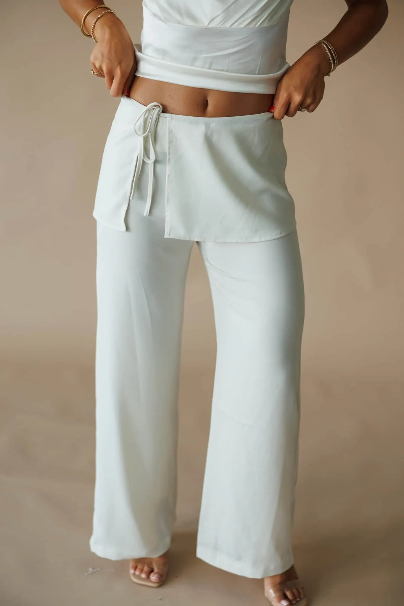 Overlapping Mini Skirt Pant