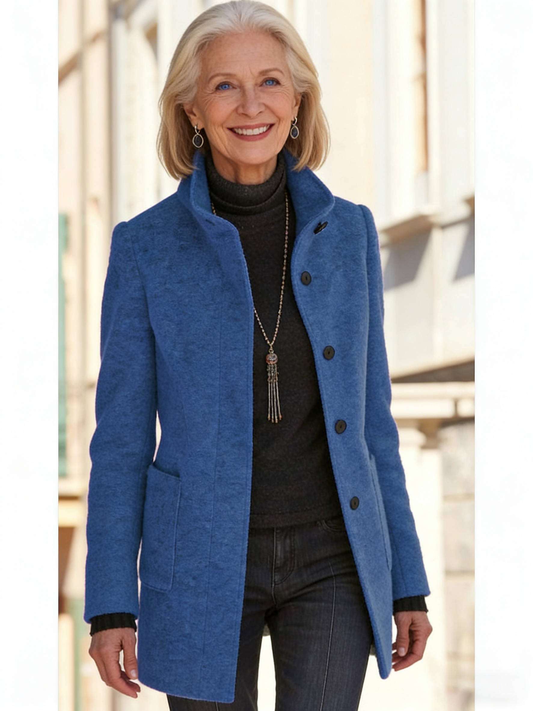 Cobalt Blue Tailored Coat
