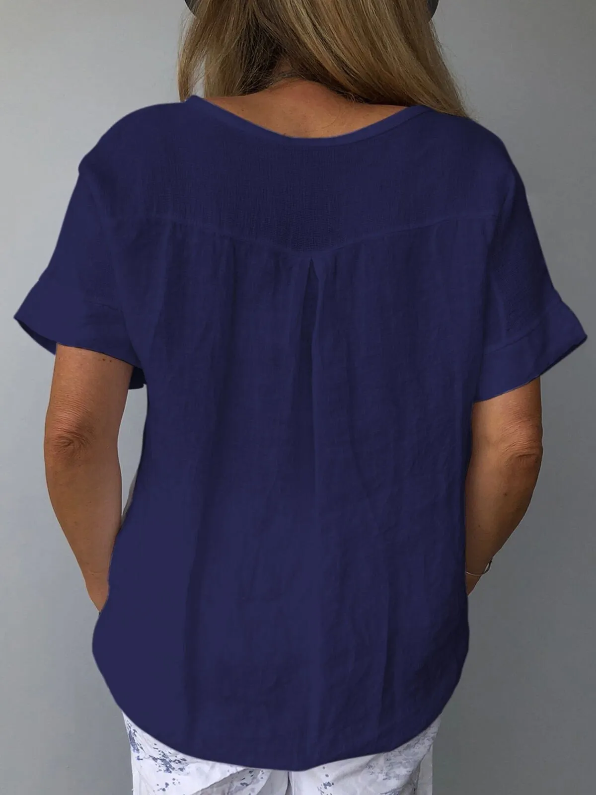 Pure Color Casual Cotton Shirt
