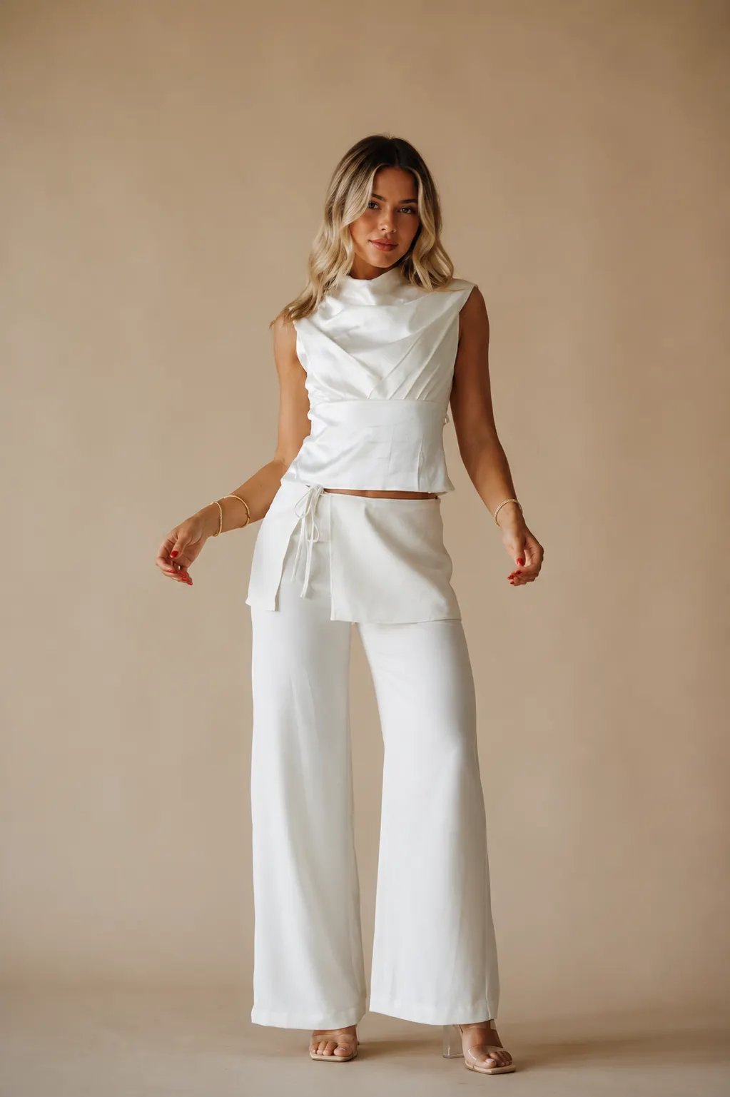 Overlapping Mini Skirt Pant