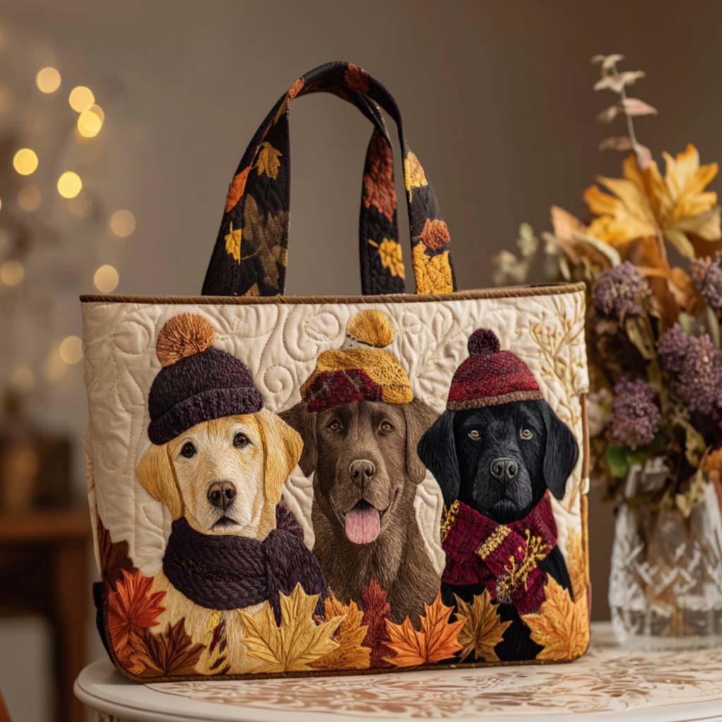 Labrador Quilted Tote Bag