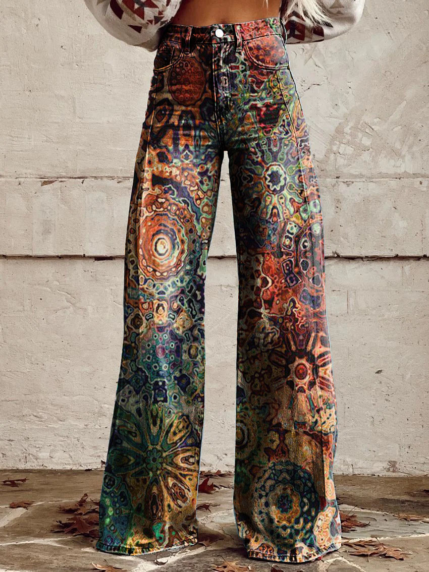 Bohemian Casual Wide-Leg Pants