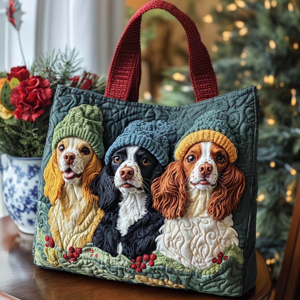 Spaniel Quilted Tote Bag