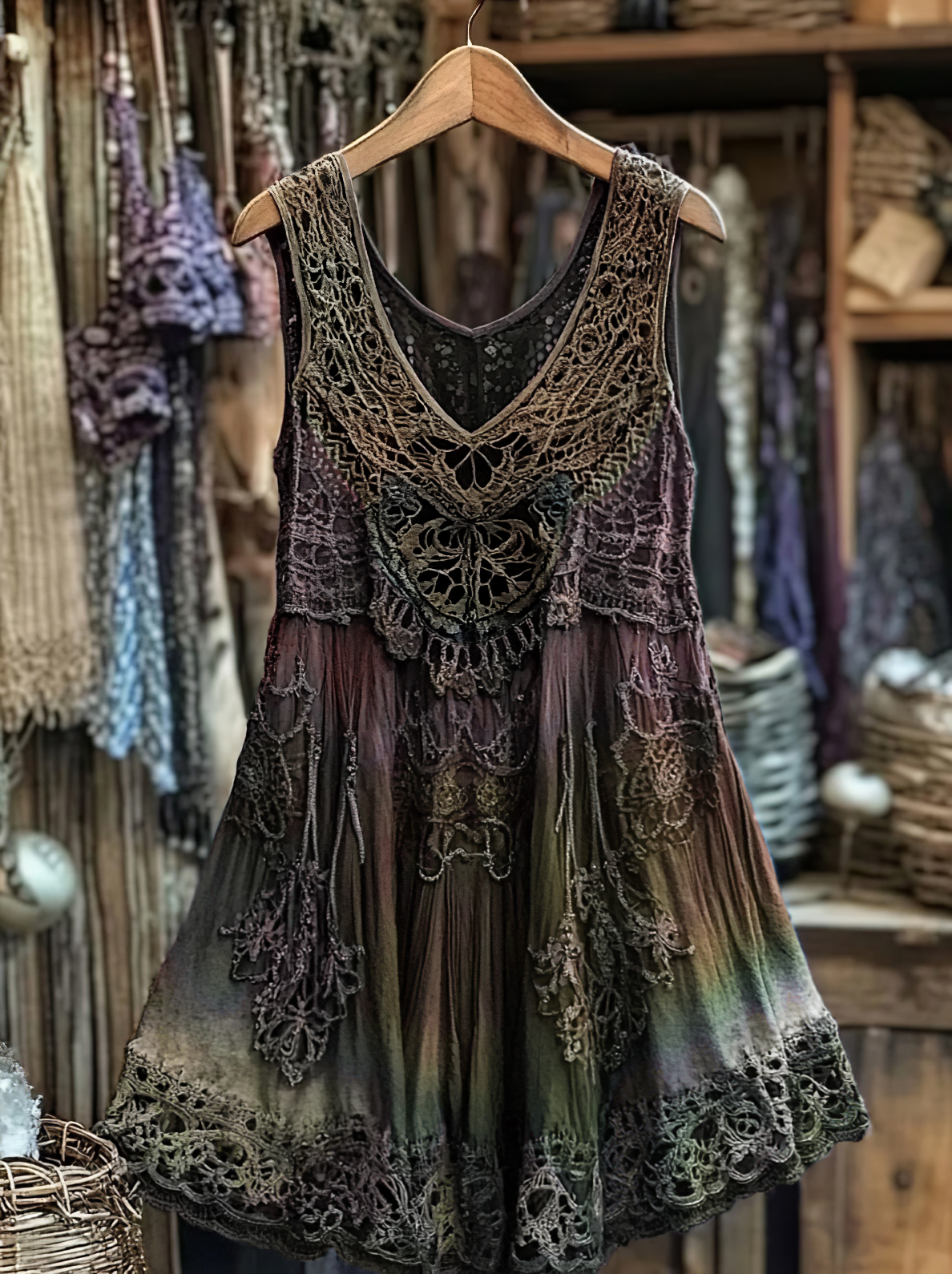 Vintage Viking Gradient Tribal Pattern Comfy Tank Top