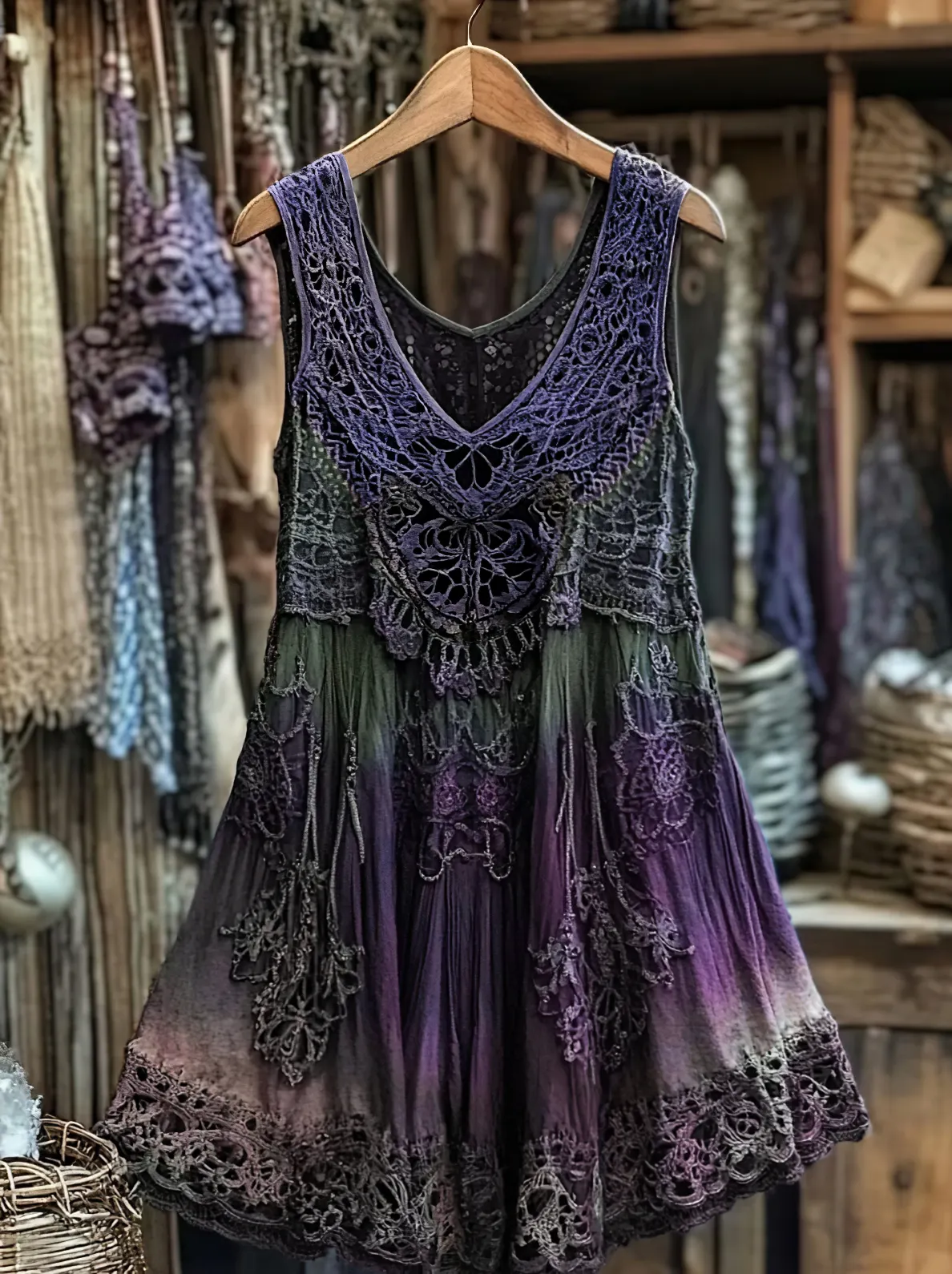 Vintage Viking Gradient Tribal Pattern Comfy Tank Top