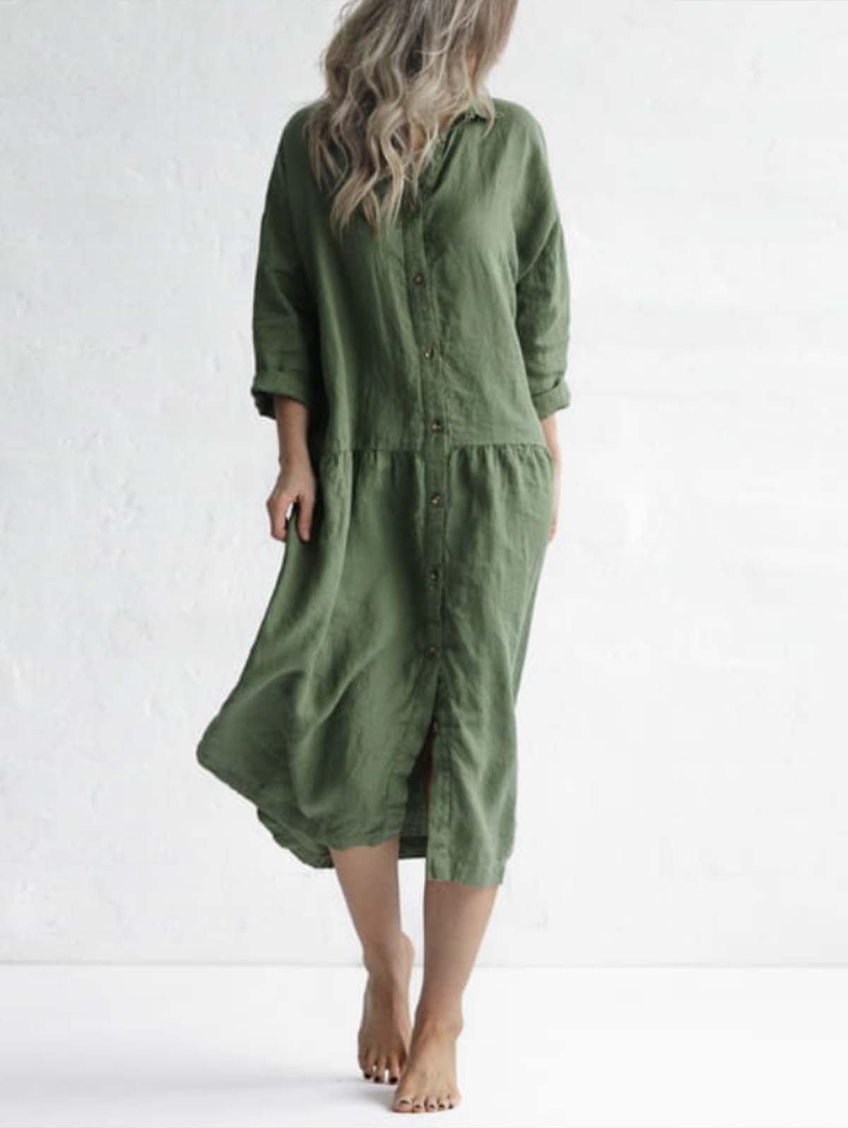 Women's Minimalism Oversized Shirt Dress