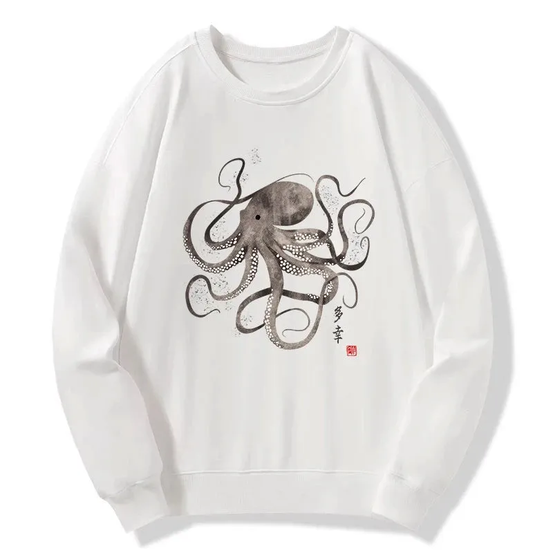 Octopus Japanese Calligraphy Sweatshirt