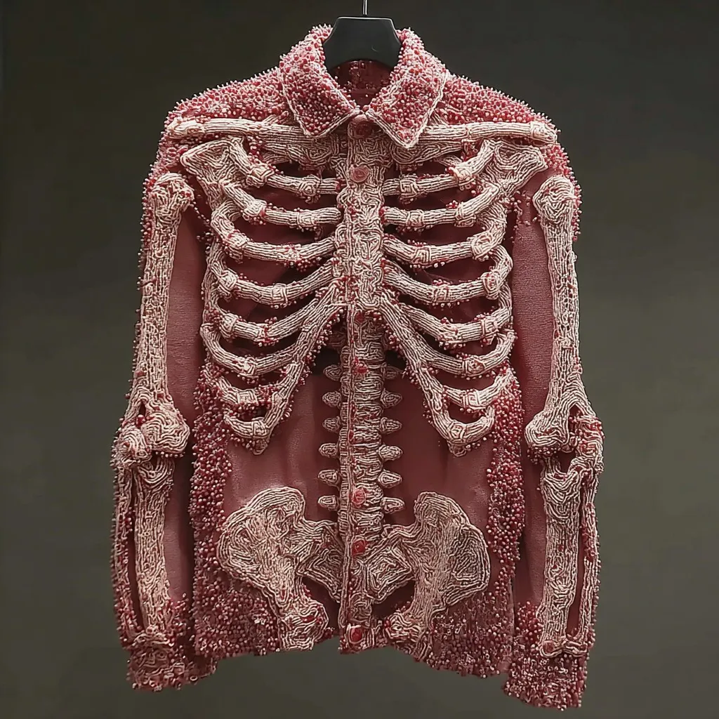Women's Vintage Anatomy And Rose Art Casual Shirt
