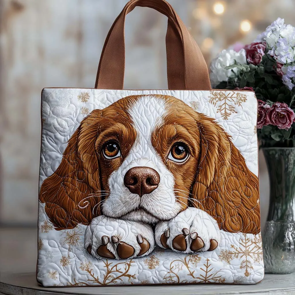 Spaniel Quilted Tote Bag