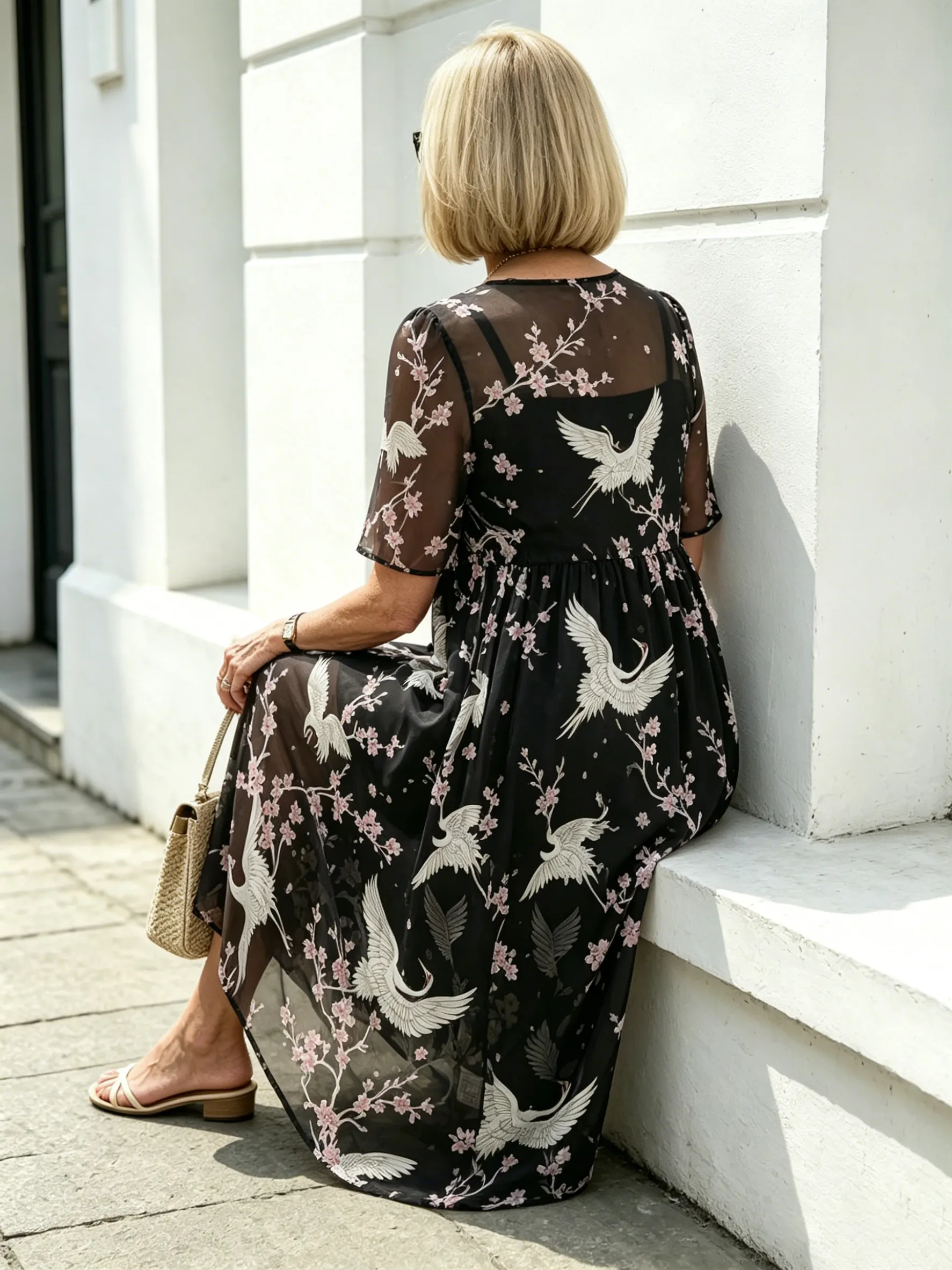 Blush Floral Maxi Dress