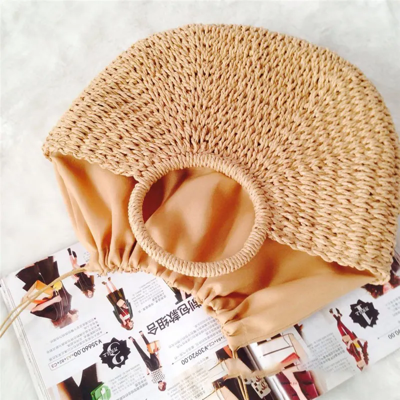 Woven Straw-Style Tote Bag