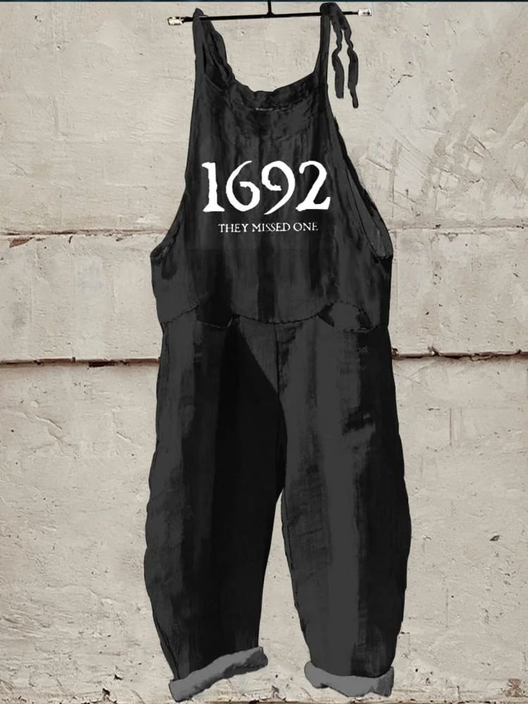 1962 Halloween Art Print Casual Wide-Leg Jumpsuit