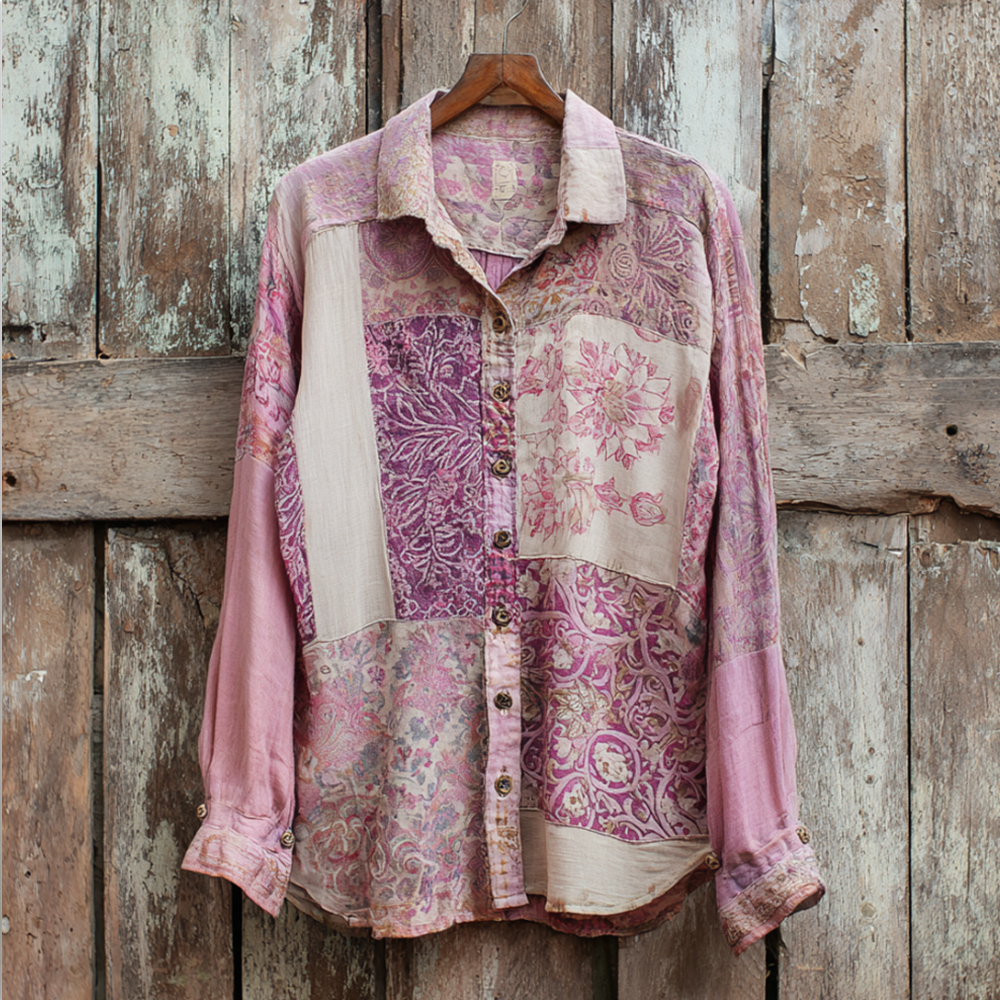 Bohème Floral Patchwork Casual Shirt