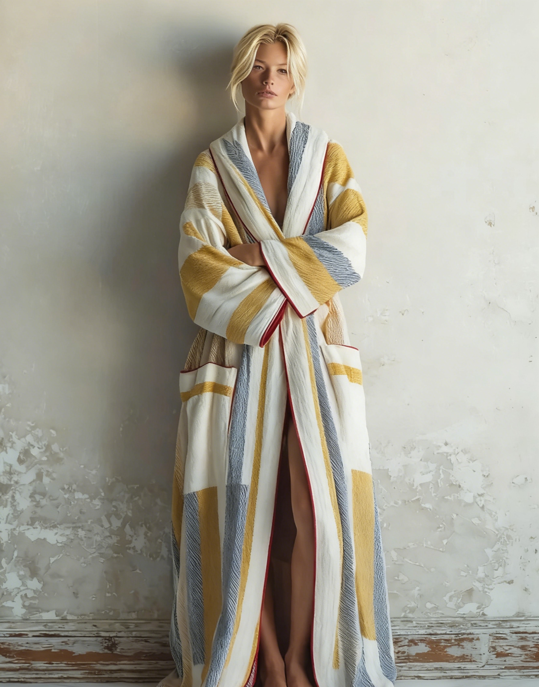 Autumn and Winter Elegant Flannel Robe (Including Belt)