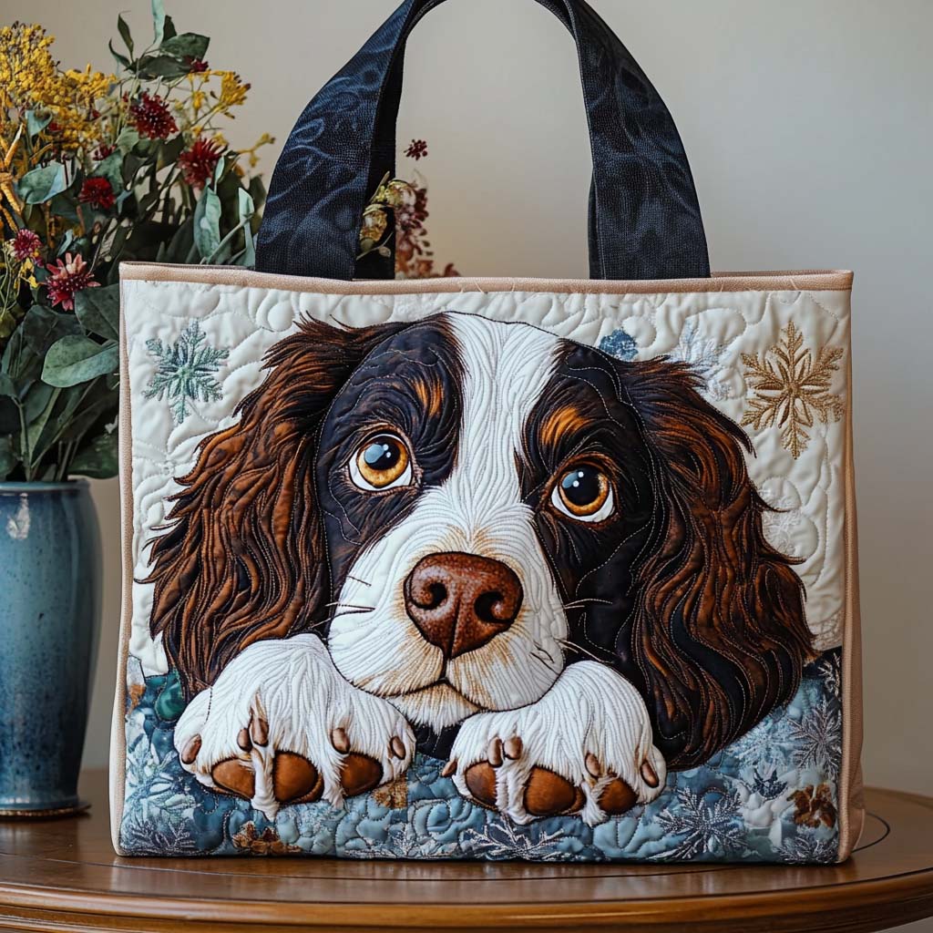 Spaniel Quilted Tote Bag