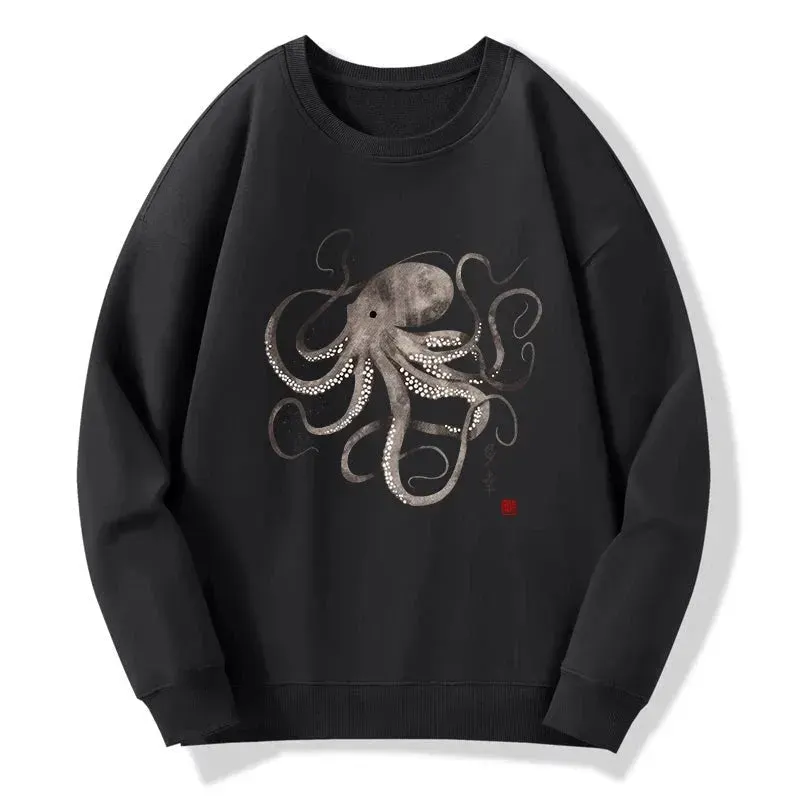 Octopus Japanese Calligraphy Sweatshirt