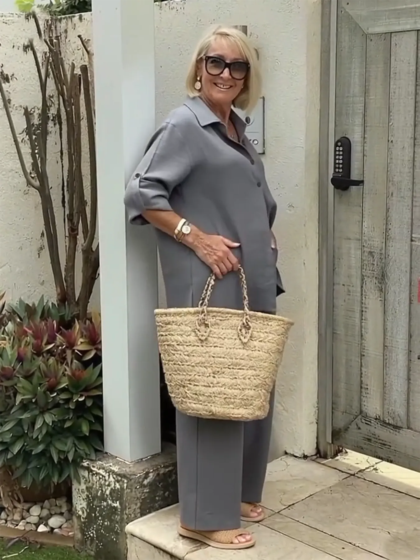 Linen-Blend Two-Piece Set