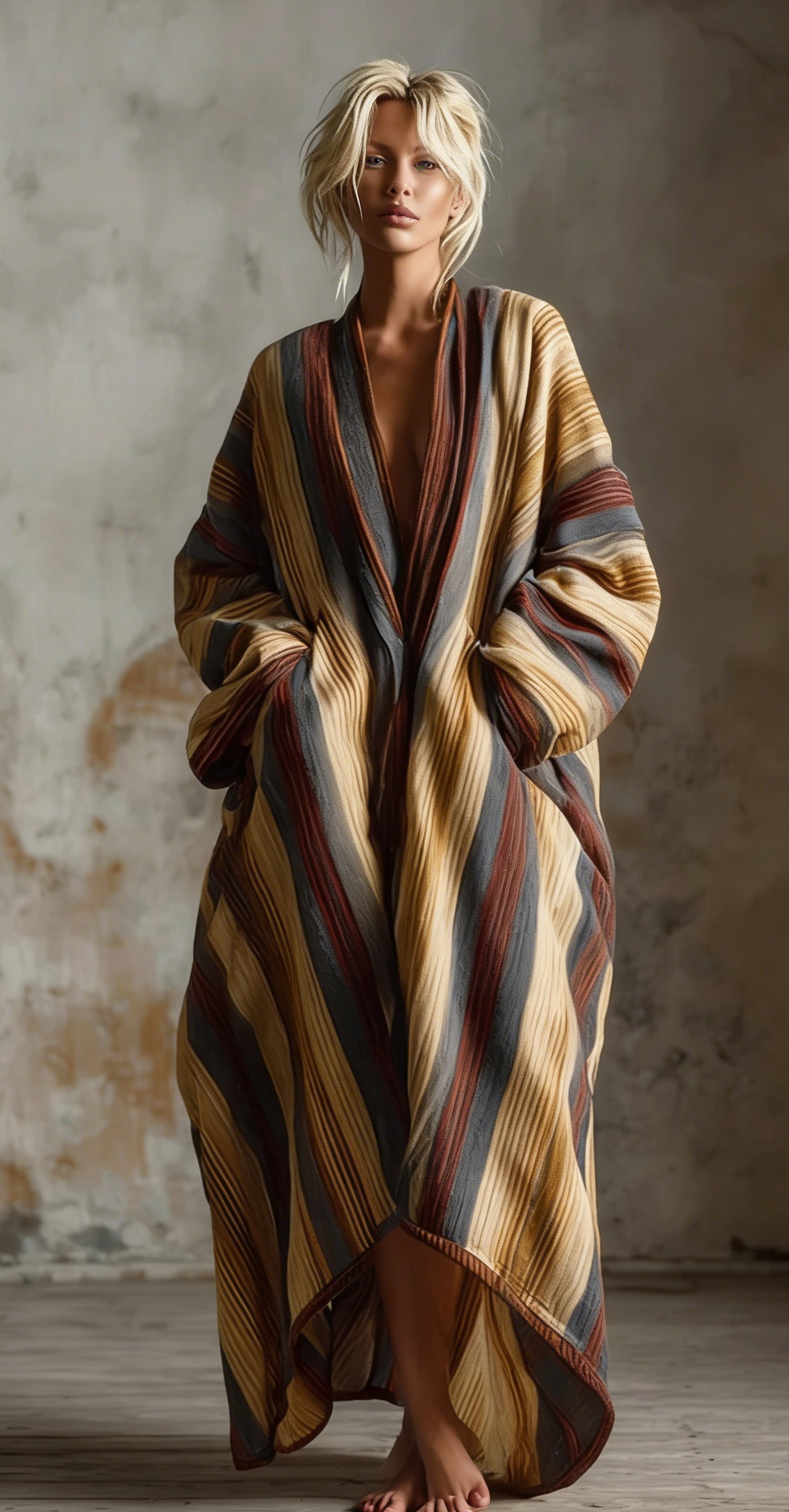Autumn and Winter Elegant Flannel Robe (Including Belt)