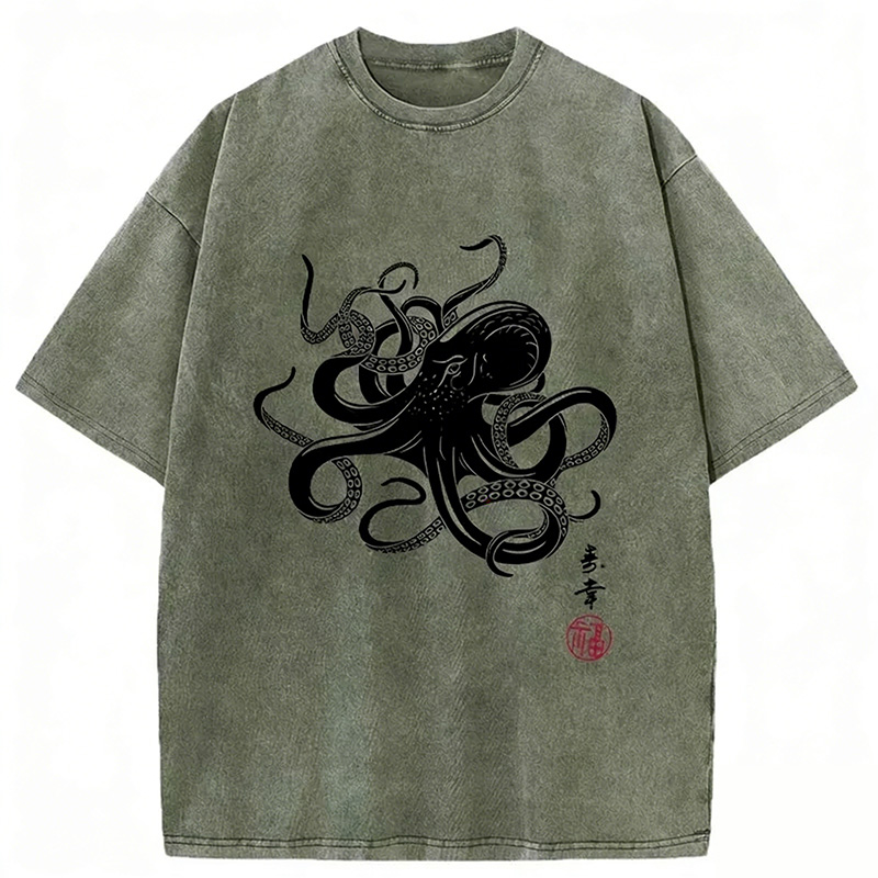 Vintage Octopus Japan Washed T-shirt
